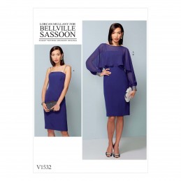 Vogue Sewing Pattern V1532 Women's Slip Dress and Embellished Cover Up