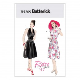 Butterick Sewing Pattern 5209 Misses' Fitted Lined Bodice Dress