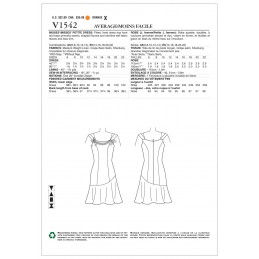 Vogue Sewing Pattern V1542 Women's Flounced Dress with Shoulder Detail