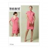 Vogue Sewing Pattern V1544 Women's Shift Dress with Back Drop Tie Collar