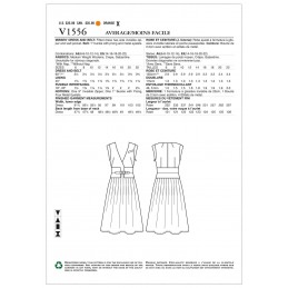 Vogue Sewing Pattern V1556 Women's Pleated Dress with Wide Belt