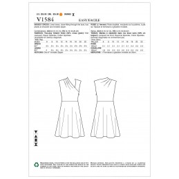 Vogue Sewing Pattern V1584 Women's Dress with Shoulder Pleats