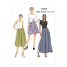 Vogue Sewing Pattern V9090 Women's Pleated Skirt With Side Pockets