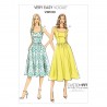 Vogue Sewing Pattern V9100 Women's Summer Top Fitted And Flair Dress