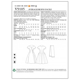 Vogue Sewing Pattern V9105 Women's Loose-Fitting Dress And Sash