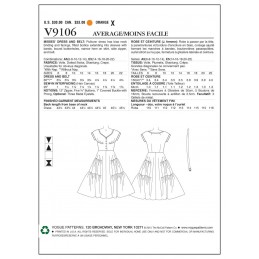 Vogue Sewing Pattern V9106 Women's Dress And Belt Fitted Bodice