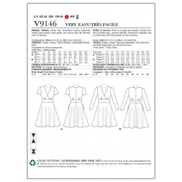 Vogue Sewing Pattern V9146 Women's Summer Dress With Flared Skirt