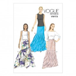 Vogue Sewing Pattern V9173 Women's Floor Length Tiered Skirts
