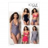 Vogue Sewing Pattern V9192 Women's Wrap Top Bikini One Piece Swimsuit & Cover Up