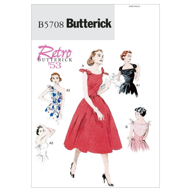 Butterick Sewing Pattern 5708 Misses' Vintage Style Evening Dress Special Occasion