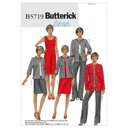Butterick Sewing Pattern 5719 Misses' Jacket Dress Skirt & Trousers