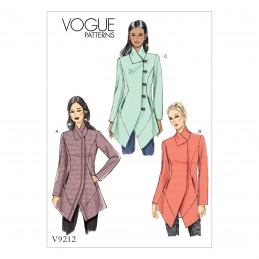 Vogue Sewing Pattern V9212 Women's Misses' Seamed & Collared Jacket