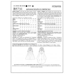 Butterick Sewing Pattern 5731 Misses' Wedding Dress Special Occasion Wear
