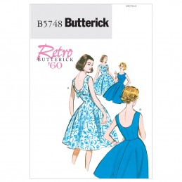 Butterick Sewing Pattern 5748 Misses' Petite Dress Flared Skirt