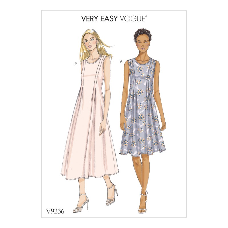 Vogue Sewing Pattern V9236 Women's Released-Pleat Fit And Flare Dresses