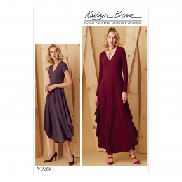 Vogue Sewing Pattern V9268 Women's Knit V-Neck & Draped Dresses