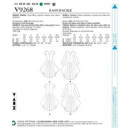 Vogue Sewing Pattern V9268 Women's Knit V-Neck & Draped Dresses