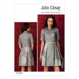 Vogue Sewing Pattern V9269 Women's Petite Shirt Dress With Appliqué