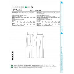 Vogue Sewing Pattern V9284 Women's Seam Detail Knit Trousers
