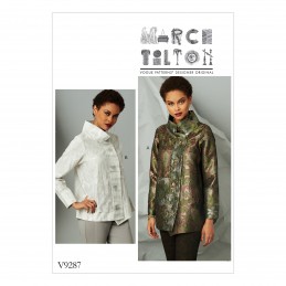 Vogue Sewing Pattern V9287 Women's Jacket With Stand Collar & Extended Placket