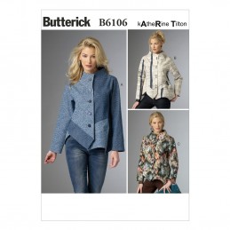 Butterick Sewing Pattern 6106 Misses' Loose Fitting Unlined Jacket Coat