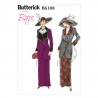 Butterick Sewing Pattern 6108 Misses' Jacket Coat Neck Ruffle & Skirt