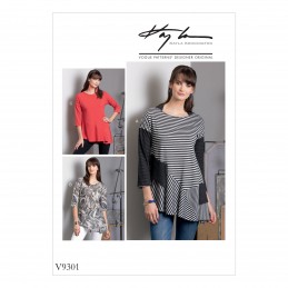Vogue Sewing Pattern V9301 Women's Top With Neck & Sleeve Variations