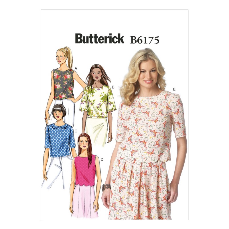 Butterick Sewing Pattern 6175 Misses' Semi Fitted Pullover Top