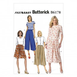 Butterick Sewing Pattern 6178 Misses' Culottes