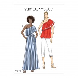 Vogue Sewing Pattern V9318 Women's Summer Top Skirt & Trousers