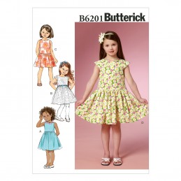 Butterick Sewing Pattern 6201 Children's Girls Summer Dress