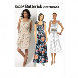 Butterick Sewing Pattern 6205 Misses' Pullover Summer Dress