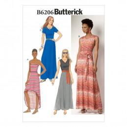 Butterick Sewing Pattern 6206 Misses' Petite Summer Dress & Belt