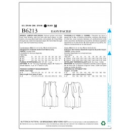 Butterick Sewing Pattern 6213 Misses' Pullover Jumper & Dress