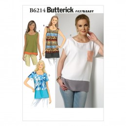 Butterick Sewing Pattern 6214 Misses' Loose Fitting Top & Tunic