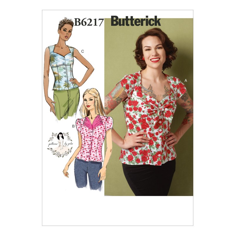 Butterick Sewing Pattern 6217 Misses' Loose Fitting Blouse Shirt