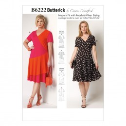 Butterick Sewing Pattern 6222 Misses' Asymmetrical Dress