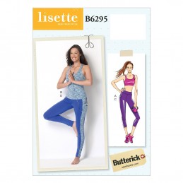 Butterick Sewing Pattern 6295 Misses' Crop Top Leggings & Strapped Top