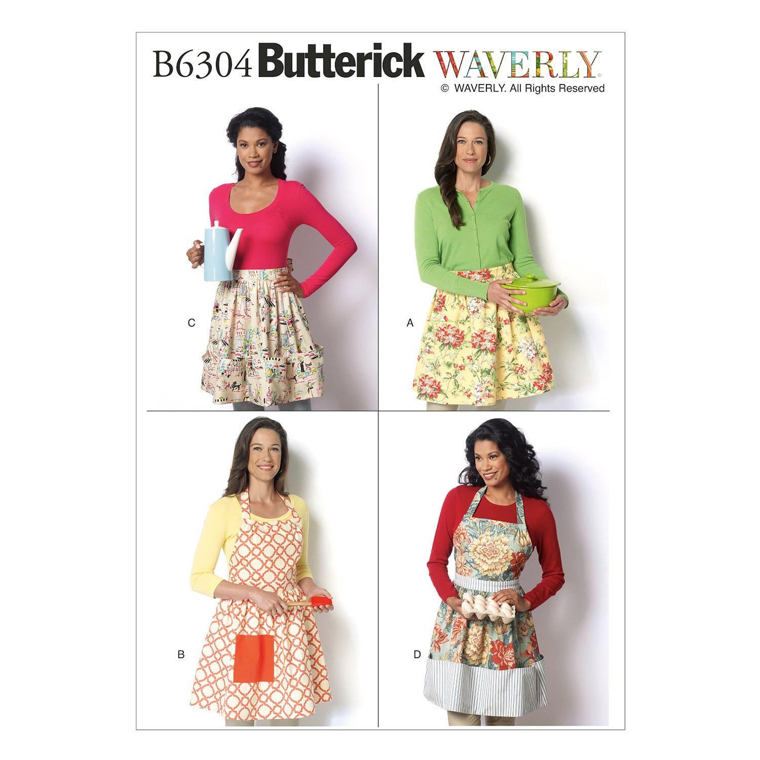Butterick Sewing Pattern 6304 Misses' Aprons