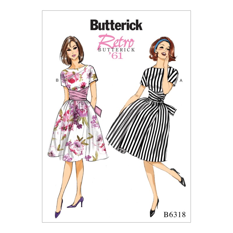 14 Misses Dress Butterick Patterns 6054A5 Sizes 6-8 10-12 