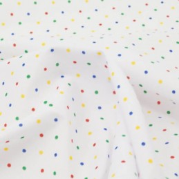 3mm Polycotton Fabric Polka Dots Spots Dotty Multi Craft Dress