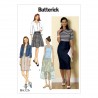 Butterick Sewing Pattern 6326 Misses' Rasied Waist or Elastic Waist Skirts