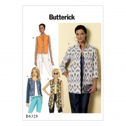 Butterick Sewing Pattern 6328 Misses' Open Front Jacket Coat