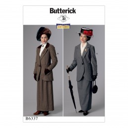 Butterick Sewing Pattern 6337 Misses' Notch-Collar Jackets & Floor Length Skirts
