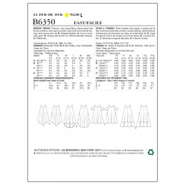 Butterick Sewing Pattern 6350 Misses' Sleeveless & Cold Shoulder Dresses