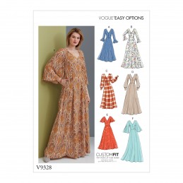 Vogue Sewing Pattern V9328 Women's Dress With Sleeve Variations