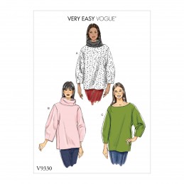 Vogue Sewing Pattern V9330 Women's Loose Fitting Oversized Top