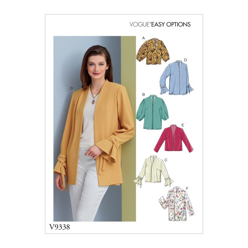 Vogue Sewing Pattern V9338 Women's Lightweight Jacket Blazer