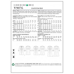 Vogue Sewing Pattern V9076 Women's Dress With Fitted Bodice