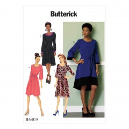 Butterick Sewing Pattern 6410 Misses' Petite Paneled Dress With Yoke